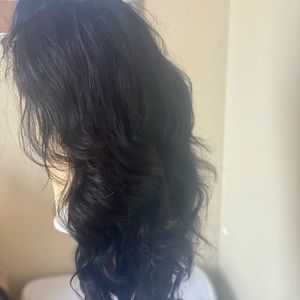 Custom made 16 inch layered frontal wig 100% human Brazilian